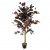 Leaf Design 120cm (4ft) Artificial Dark Red Green Ficus Plant (XL)