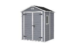 Keter 6x5 Manor Outdoor Plastic Apex Garden Shed (Grey) | Plastic ...