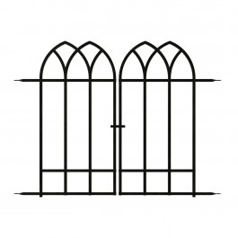 Panacea Gothic Gate 92 x 92cm (Black) | Garden Fence Panels | Keen ...