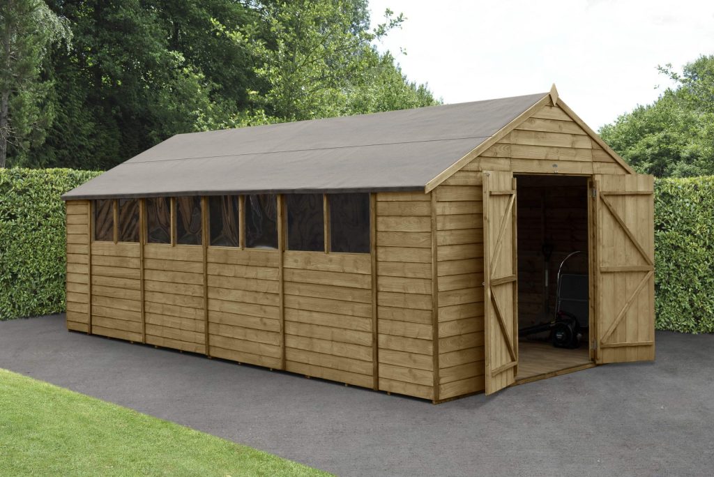 Photos - Inventory Storage & Arrangement Forest Garden 10x20 Apex Overlap Pressure Treated Wooden Garden Shed with 